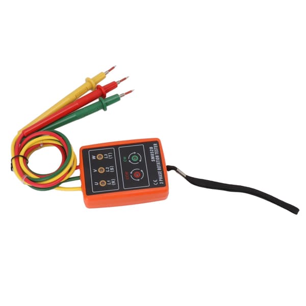 Trefaset sekvensmåler, 60V-600V AC faserotationstester med LED-indikator