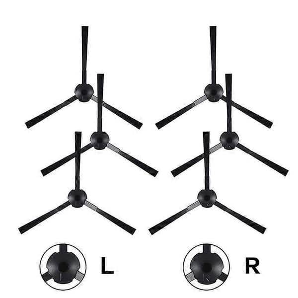 8 stk. sidebørster for A6 A8 620 X623 støvsugerrobot, reservedeler og tilbehør Black