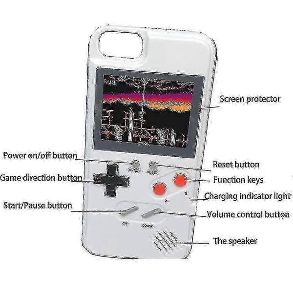 Spillbart Gameboy-deksel for iPhone 13 12 11 Pro Max Plus-deksler Retro spillkonsolldeksel Høy kvalitet