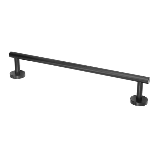 304 rustfrit stål håndklædestang 40 cm, mat sort, uden boring, enkeltstang til badeværelse