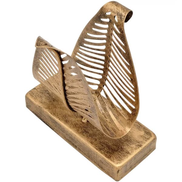 Fritstående servietholder med bladdesign, bronze, jern, 5-pak, bordplade papirhåndklædedispenser