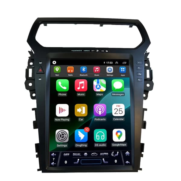 12,1\" Tesla Style Bilradio til Ford Explorer 2011-2019, Trådløs Apple CarPlay, Android 14, 8 Kerner