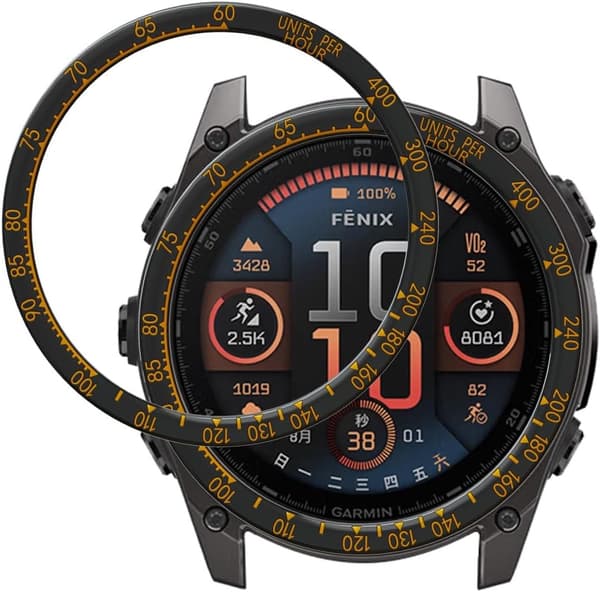 Urkrans i rustfrit stål til Garmin Fenix 8 47mm, Racing Urkasse