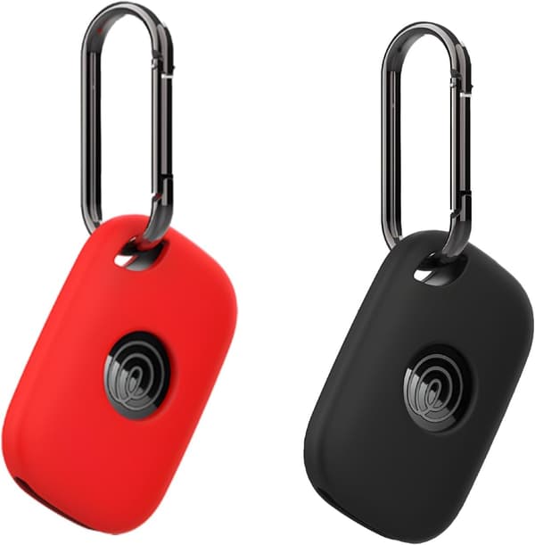 Silikoneetui til Tile Pro 2024 Bluetooth Tracker, Stødsikkert, med Nøglering, 2-pak