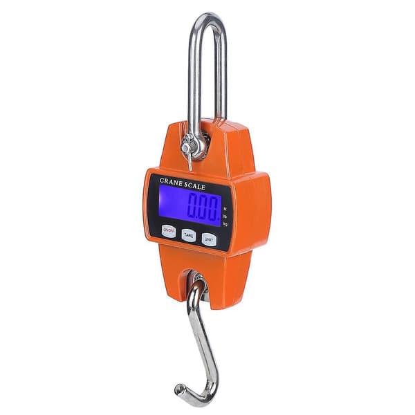 Industriel Kranvægt 300 kg, Digital LCD-display, Rustfrit Stål, Ophængskrog