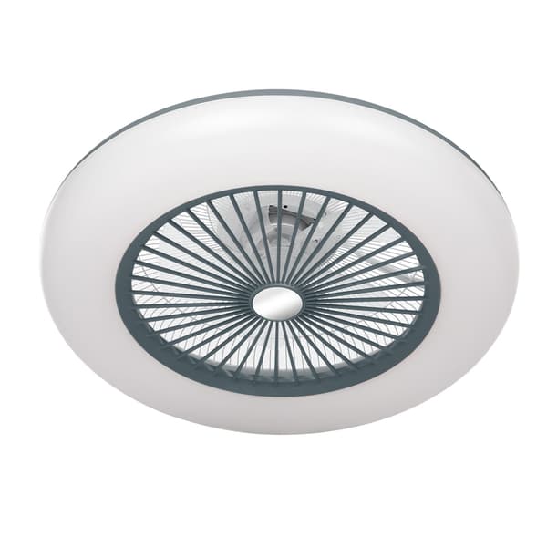 Smart takviftelys med fjernkontroll og appstyring, dimbar LED, moderne design