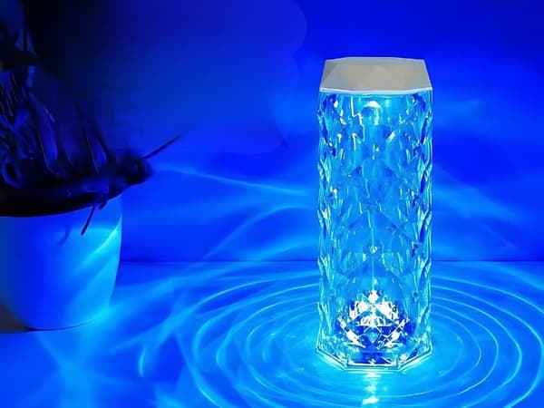 USB Aroma Diffuser Luftfugter, 1000ml, RGB Krystalglas, Æterisk Olie, Stille Natlys