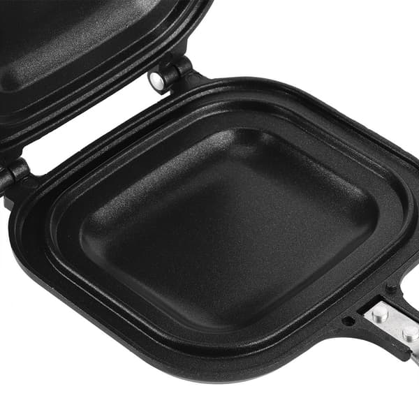 Dobbeltsidet stegepande sandwich toaster, non-stick morgenmadsmaskine, multifunktionel bageplade 35x15cm