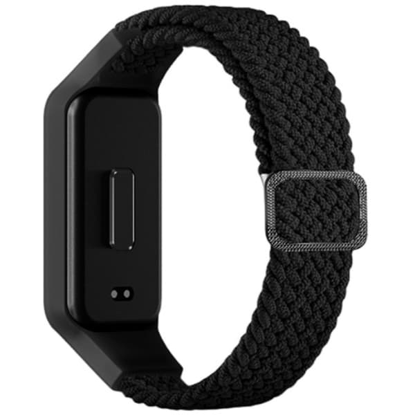 Nylonarmband för Xiaomi Band 8 Active, Andningsbart Justerbart Armband, Svart