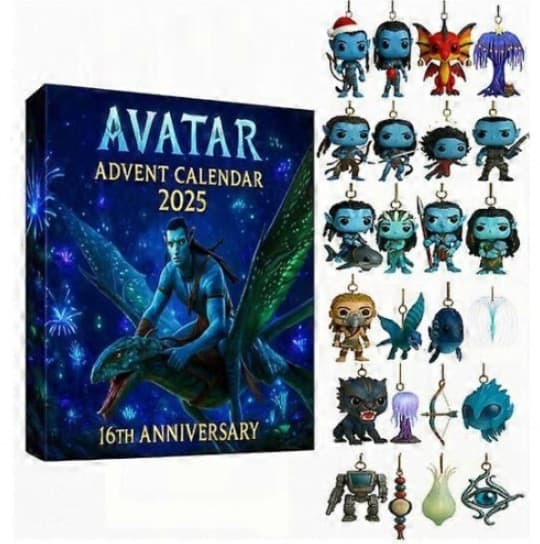 Akryl julekalender blind box juletræspynt, 2025 jule-nedtællingsdekoration 26x19x3-Samurai legend blind box
