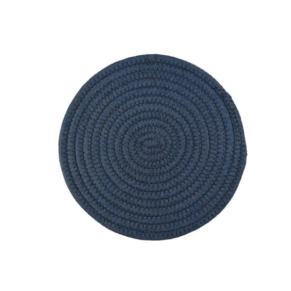 Vevde isolerte spisebrikker, enkle multifunksjonelle runde underlag til husholdningsbruk Cowboy blue-Diameter 30.4
