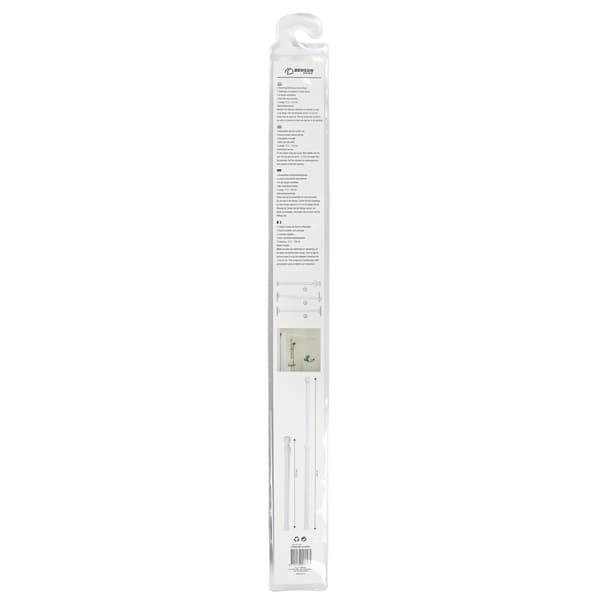 Utdragbar duschdraperistång, 77,5-135 cm, vit, justerbar, ingen borrning, halkfri