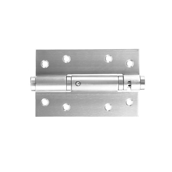 Hydraulisk dørhængsel, blød lukning selvlukkende, justerbar hastighed, rustfrit stål, sølv, størrelse S
