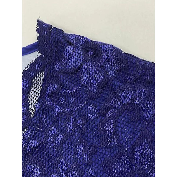 Linje Plus Size Klänning Vem Spets BLUE L