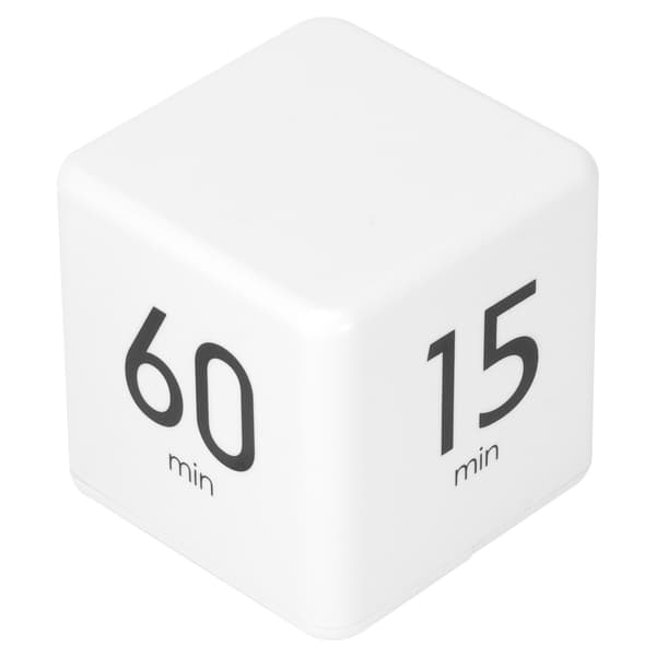Kubisk digital timer med tyngdekraftssensor, 15-60 minutter, tidsstyring til hjemmekøkkenkontor