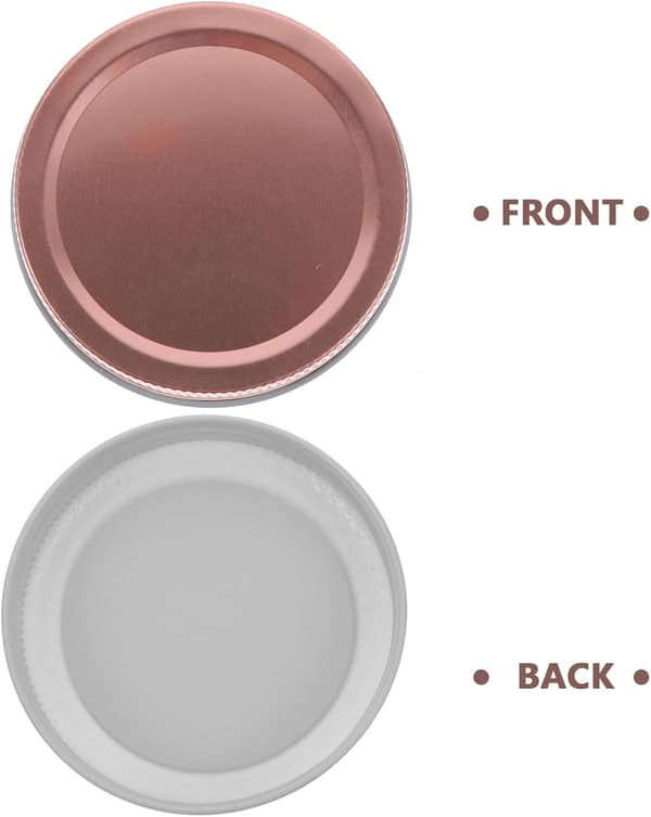 12-pack 70 mm återanvändbara konserveringslock i roséguld för hemmakonservering och läckagesäker förvaring