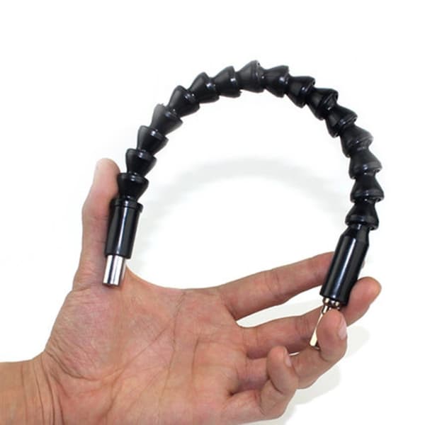 Fleksibel borforlenger, 30 cm, for batteridrill, tilbehør for trange rom