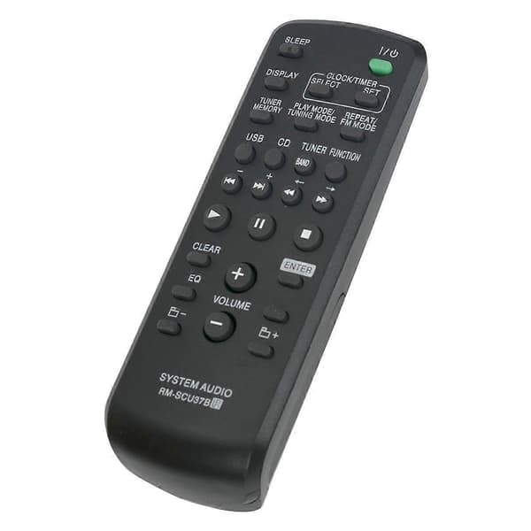 Erstatningsfjernkontroll RM-SCU37B for Sony Mini HI-FI Komponent System LBT-SH2000 SS-SH2000 CMT-BX3 CMT-BX30R Black