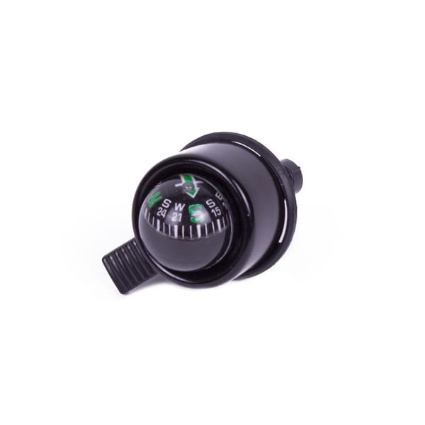 Cykelklokke med kompas, 40 mm, høj ringetone, til standardstyr