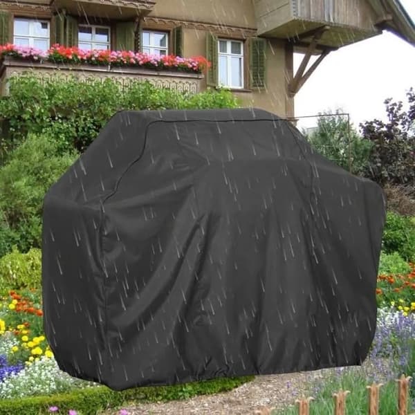 Svart Vattentätt Grillöverdrag, 58x77cm, Robust Dammtätt Grillskydd