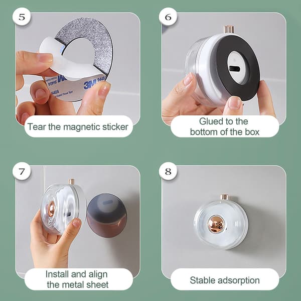 Magnetisk kylskåpskryddburk, vägghängd kryddbehållare, kvantitativ dispenser