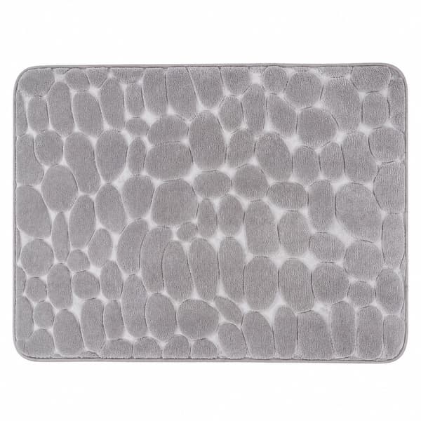 Skridsikker bademåtte, blød absorberende, 80x50 cm, grå, hurtigtørrende, skridsikker Grey