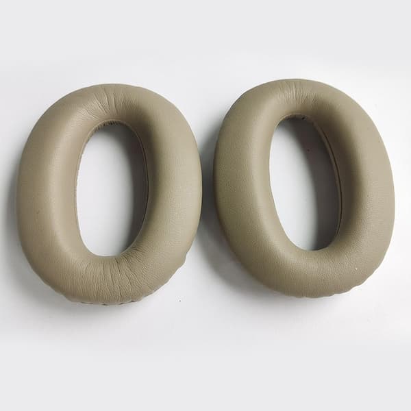 Øreputer for Sony MDR-1000X WH-1000XM2, Khaki, Minneskum, Kunstlær, Erstatningsputer