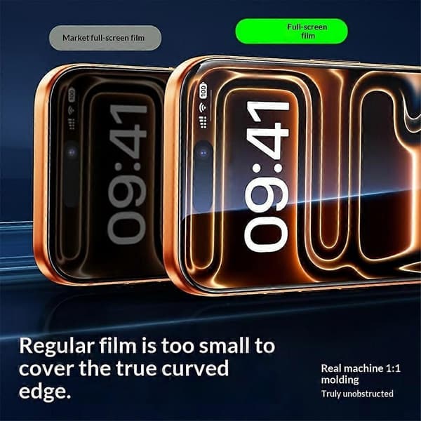 SMARTDEVIL Kompatibel med iPhone 17 Pro Max Helskärmsskydd 0,33 mm Silketryck Hög Aluminium-Kisel HD Härdat Glas med