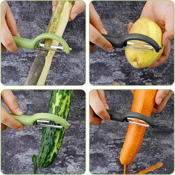 Potetskreller i rustfritt stål, ergonomisk sklisikkert håndtak, for mango og agurker