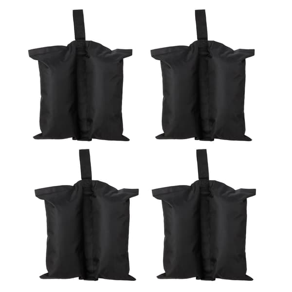Campingtelt Sandsække, Sort, 4-pak, 44x41cm, Kraftig, Vindtæt, Udendørs