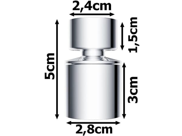 360° roterande kranadapter, vattenluftare, dubbelläge, universal, 22 mm