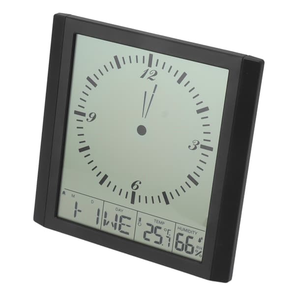 Vægmonteret digitalt ur 8,6 tommer, stort display, termometer hygrometer, multifunktion til soveværelse