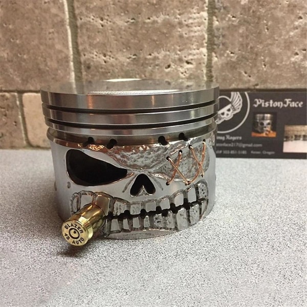 Harpiksutskåret skjelett skulptur ornament cosplay Halloween stempel skalle ansikt skulptur figur kunst([HK])