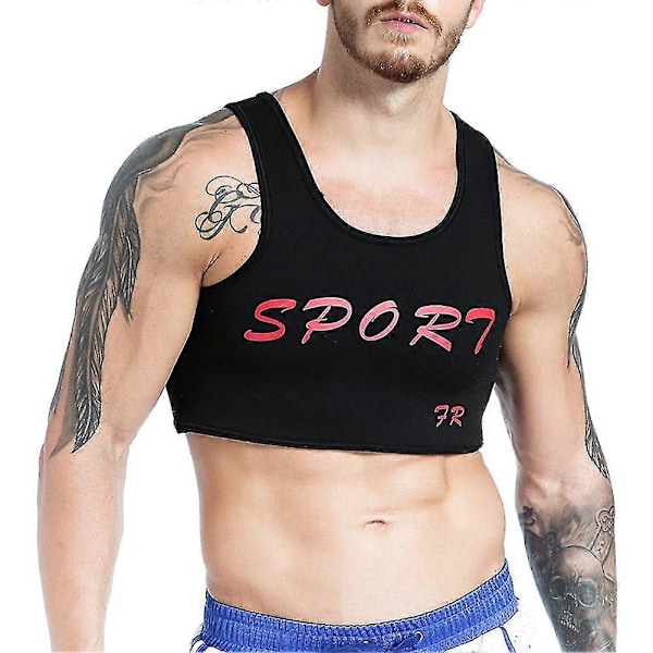 Herr Sport Fotboll Hantel Neopren Träning Bröstskydd Sport Gym Väst[HK] S Black