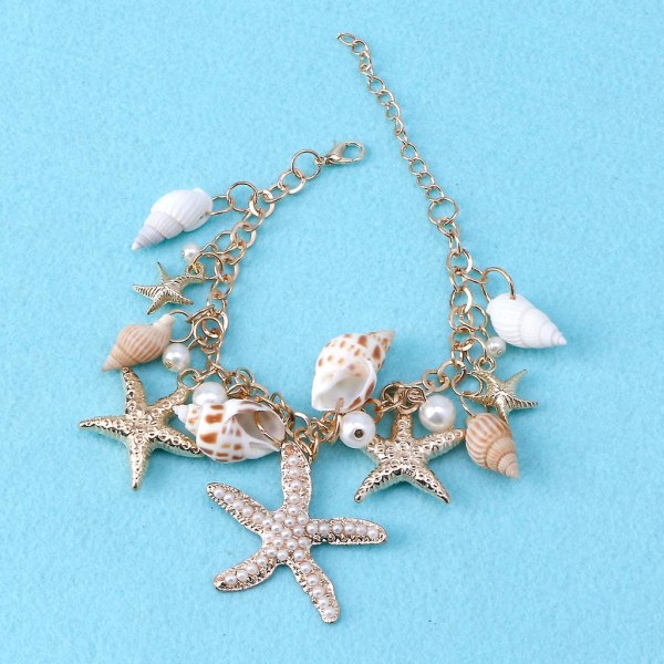 Fashion Bracelets For Women Starfish For Shell Design Alloy Adjustable Jewelry