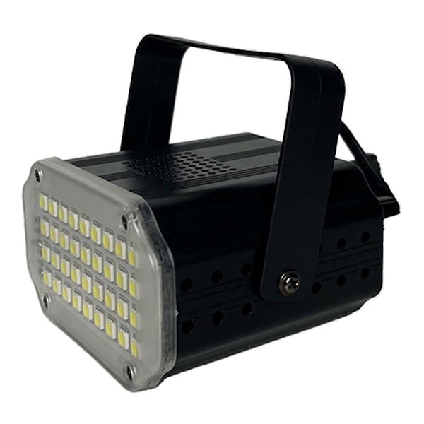 Stroboskoplys med lydaktivering og justerbar hastighed, 36 super-lyse hvide LED'er [HK] Black