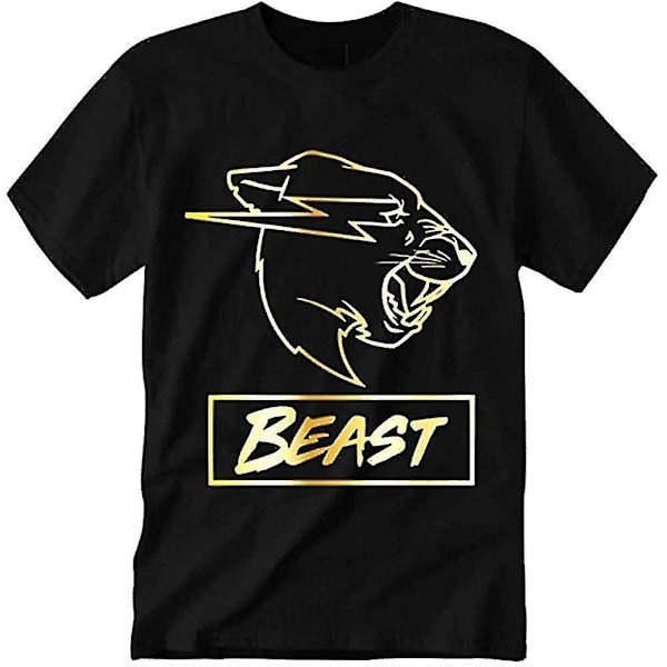 Mr. Beast -logo Klassinen T-paita Miehille &, Amerikkalainen YouTube-klassikko T-paita Regula[HK] M