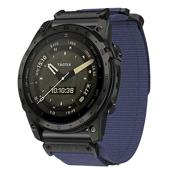 Garmin Tactix 7 Pro/ Fenix 7X/ 6X Pro/ 5X Plus -kellon ranneke 26mm nailoninen ranneke [HK] Blue