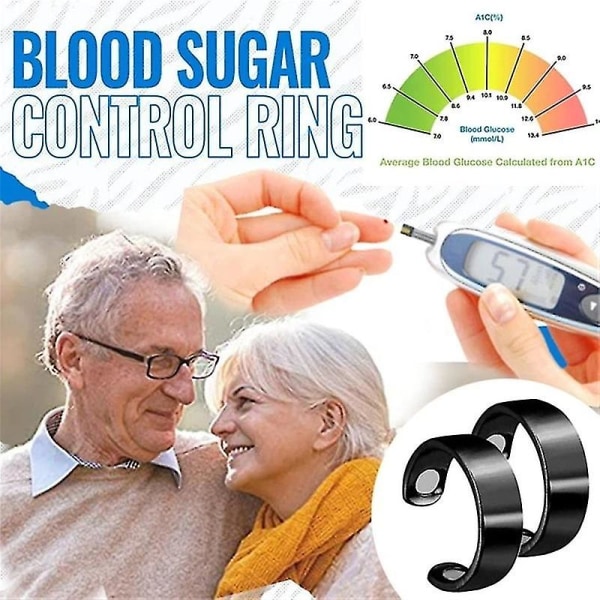 Diabetisk blodsukkerkontrollring blodsukkermåler Diabetesmonitor sunn blodsukkermåler-FARGE: Rose gull