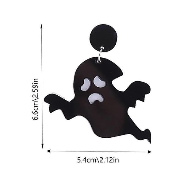 Halloween øreringe Drop Dangle Halloween øreringe til kvinder Halloween tema Drop Dangle øreringe sæt til døtre piger [HK] Black
