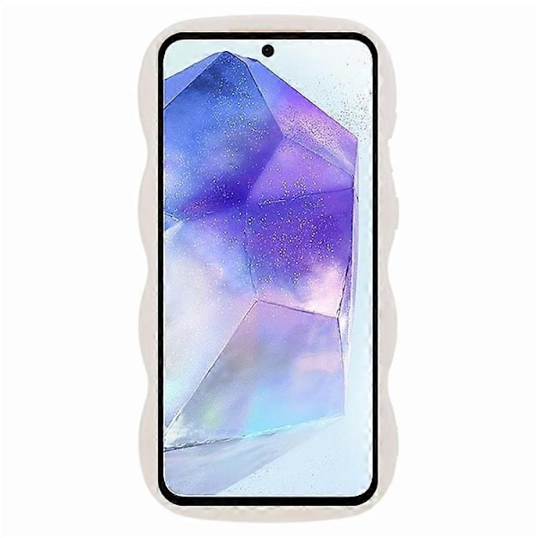 WANLONFENG XL -sarja Samsung Galaxy A05s 4G -puhelimelle Aaltoileva reunus TPU-kuori karkaistulla lasikalvolla [HK] Style B Multicolor
