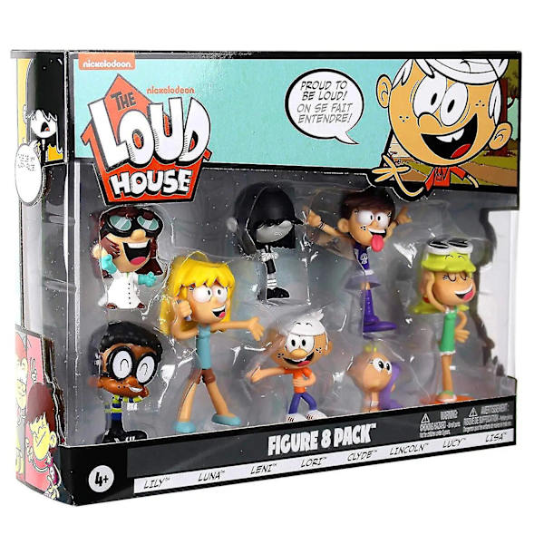 Loud House Actionfigur-leker 8 stykker/sett Lincoln Clyde Lori Lily Leni Lucy Lisa Luna Figurleker for barn Julegave[HK] with box