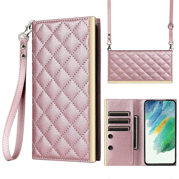 Læderetui med sugekop og 3 kortpladser til Samsung Galaxy S21 FE 5G [HK] Style A Multicolor