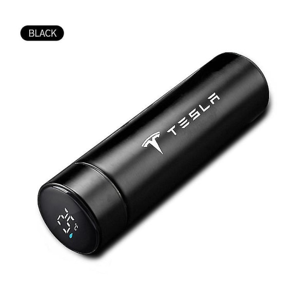 Stor kapasitet 304 rustfritt stål vakuum termisk termos for Tesla Model 3 Model X Model S Model Y Biltilbehør[HK] Black