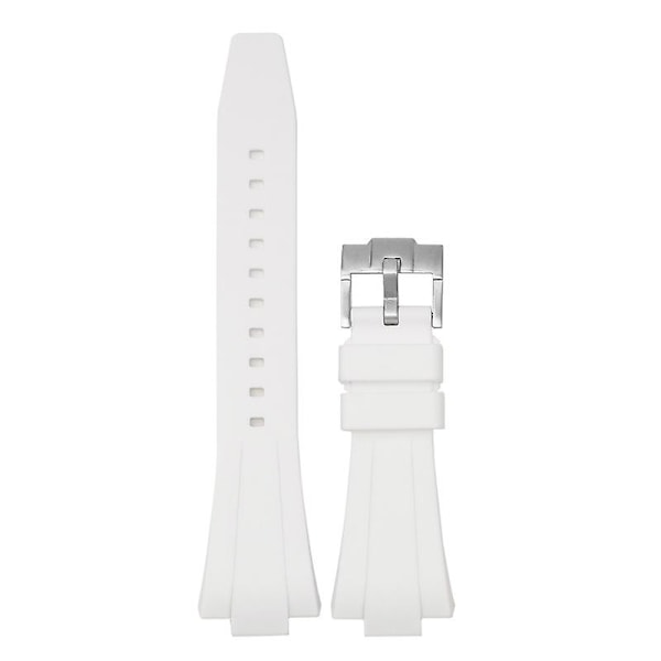 11MM 12MM Silikoni Ranneke Tissot PRX Super Gamer -sarjan kelloihin [HK] White