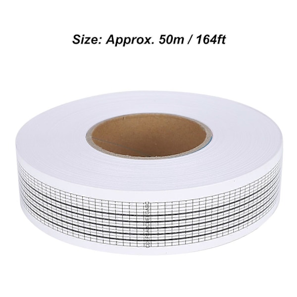 50m Blank Musikdosa Pappersremsa DIY Komponera Handvevad Musikdosa Pappersremsor (15 Noter) [HK]