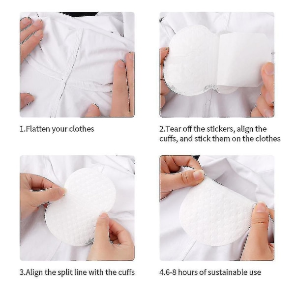 HKK  100 st/set underarmsskydd Klänning Kläder Perspiration Deodorant Pads Armhåla Vård Svettabsorberande Pads Deodorant För Kvinnor Män