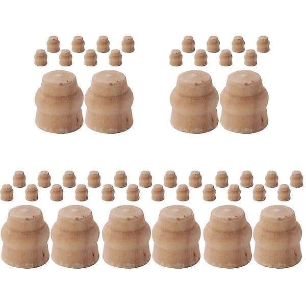 Miniature bordben Træ dukkehus møbelfødder til dekoration 50 stk. [HK]