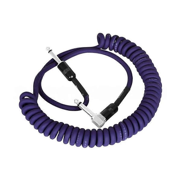 6,5 mm gitarrkabel förstärkare spiralkabel elgitarrkabel hane till hane brusreduceringslinje för musikinstrument C[HK] Purple
