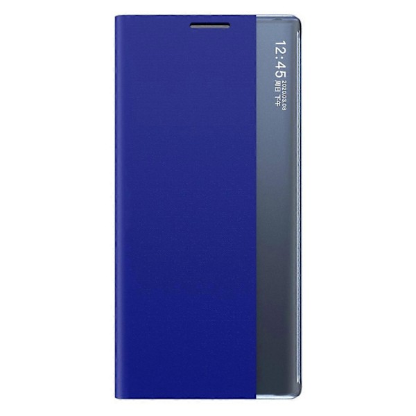 Til Samsung Galaxy S21 FE View Window Telefon Cover Anti-fald Læder Beskyttelses Skal med Stativ[HK] Multicolor Style C